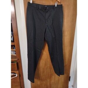 Dockers Pants Mens 36x32 Black Grey Signature Khaki D3 Pleated Relaxed Office